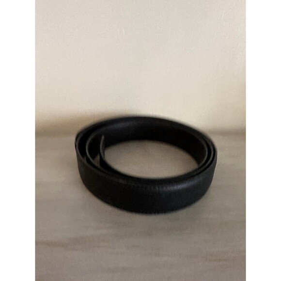 Vintage Givenchy Black Leather Belt Set 2 Gold Buckles
